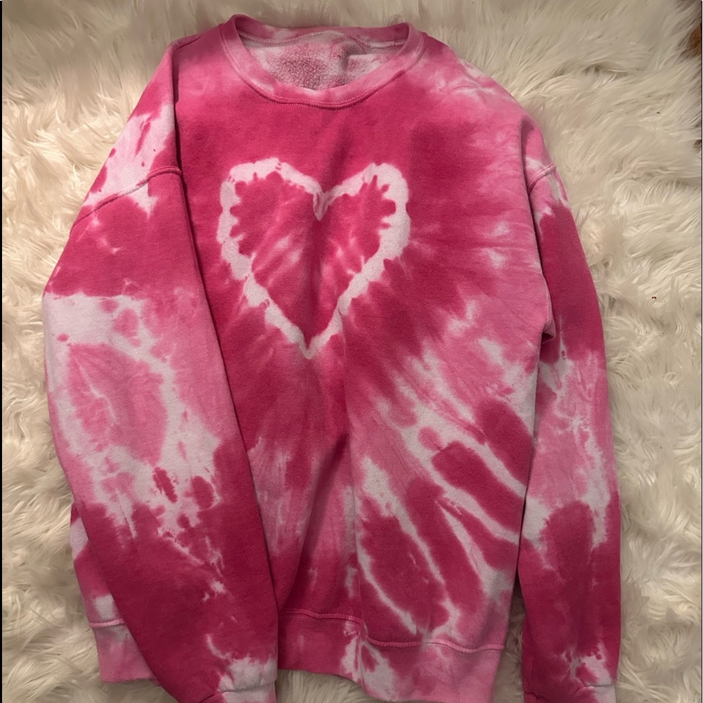Pink heart urban outfitters sweatshirt